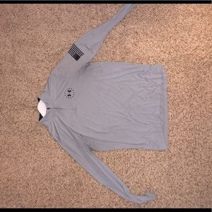 Grey Under Armor 3/4 Zipper. FREEDOM Edition